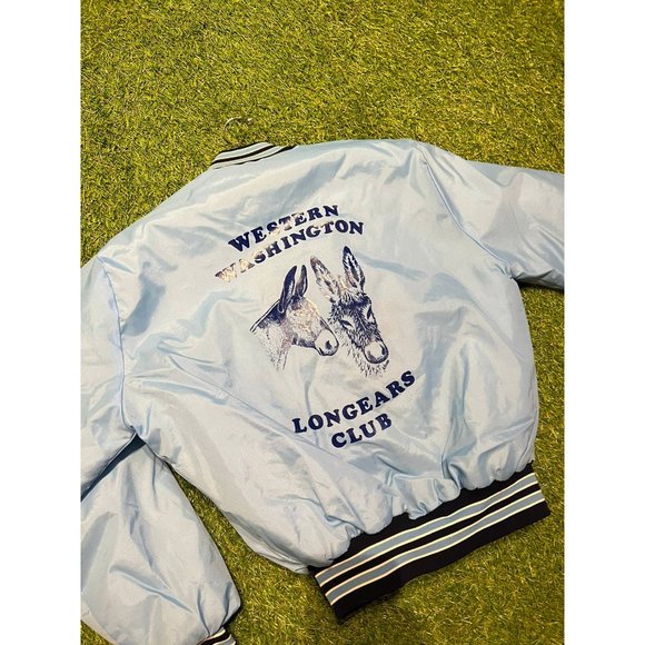 Vintage 80s 90s baby blue western Washington Howe varsity - Picture 3 of 9